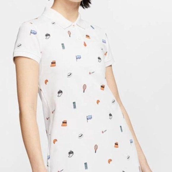 nike women's court print tennis polo dress